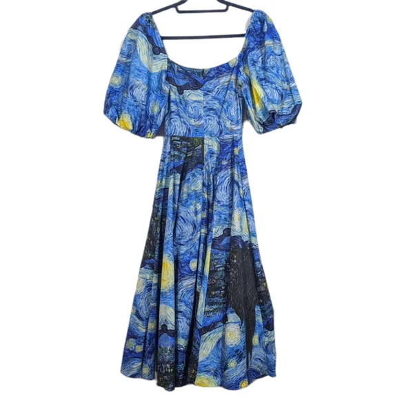 NWT Selkie The Day Starry Night Van Goh Dress Size XS